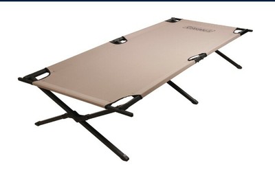 coleman twin airbed folding cot with side table and 4d battery pump